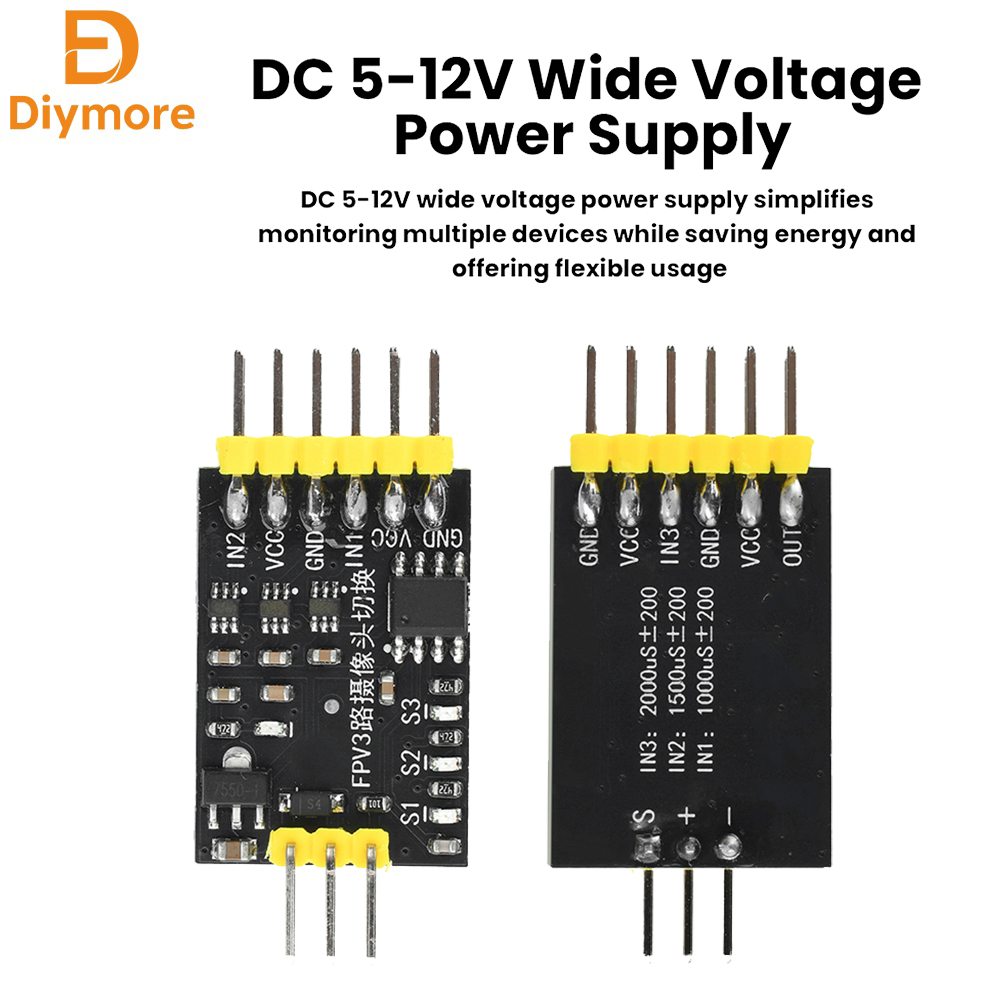 Drone Switch Rc - DC5-12V 3채널 비디오 스위처 모듈 RC