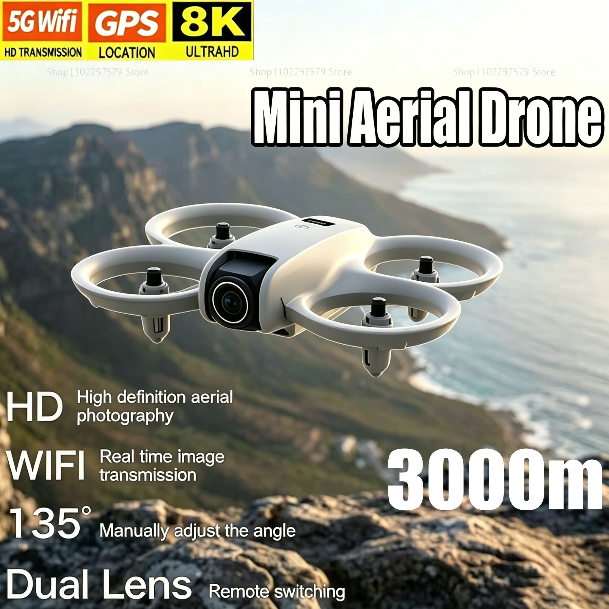 Drone Pro Rc Ufo - 8K HD 카메라가 장착된 미니 드론