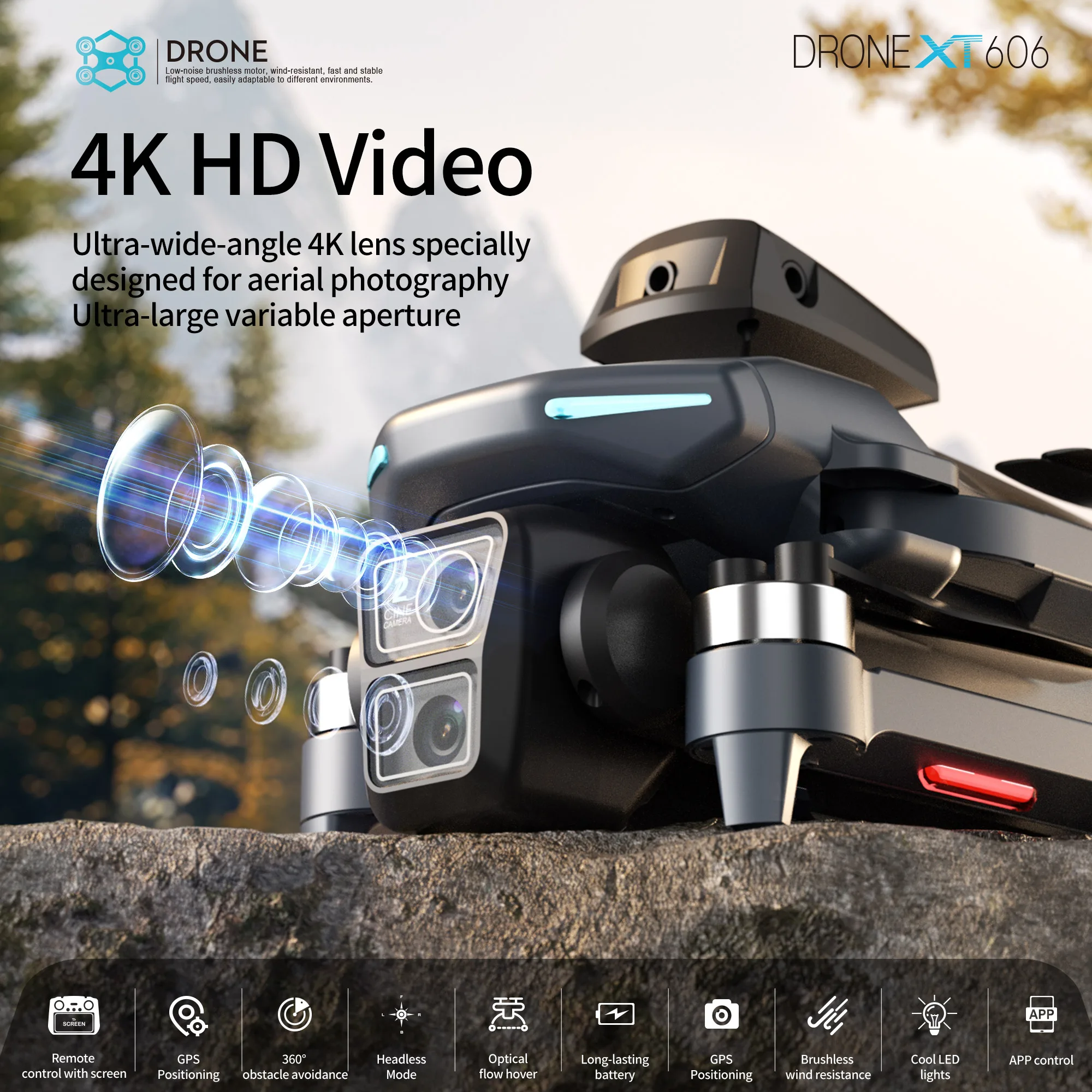 레노버 XT606 드론 프로페셔널 8K HD 카메라 5 - Drone App Rc Fpv 리뷰 및 가격