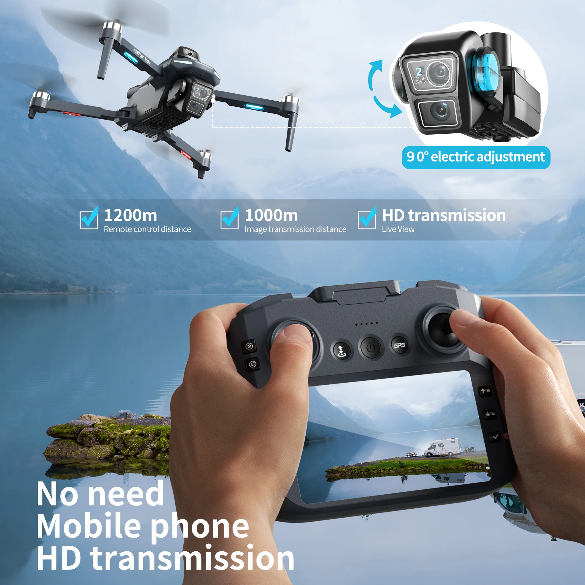 레노버 XT606 드론 프로페셔널 8K HD 카메라 5 - Drone App Rc Fpv 리뷰 및 가격