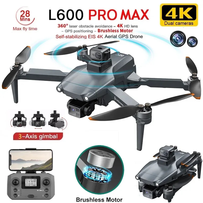 L600 PRO MAX GPS 드론 전문 4K 3축 P - Drone Rc Team City 리뷰 및 가격